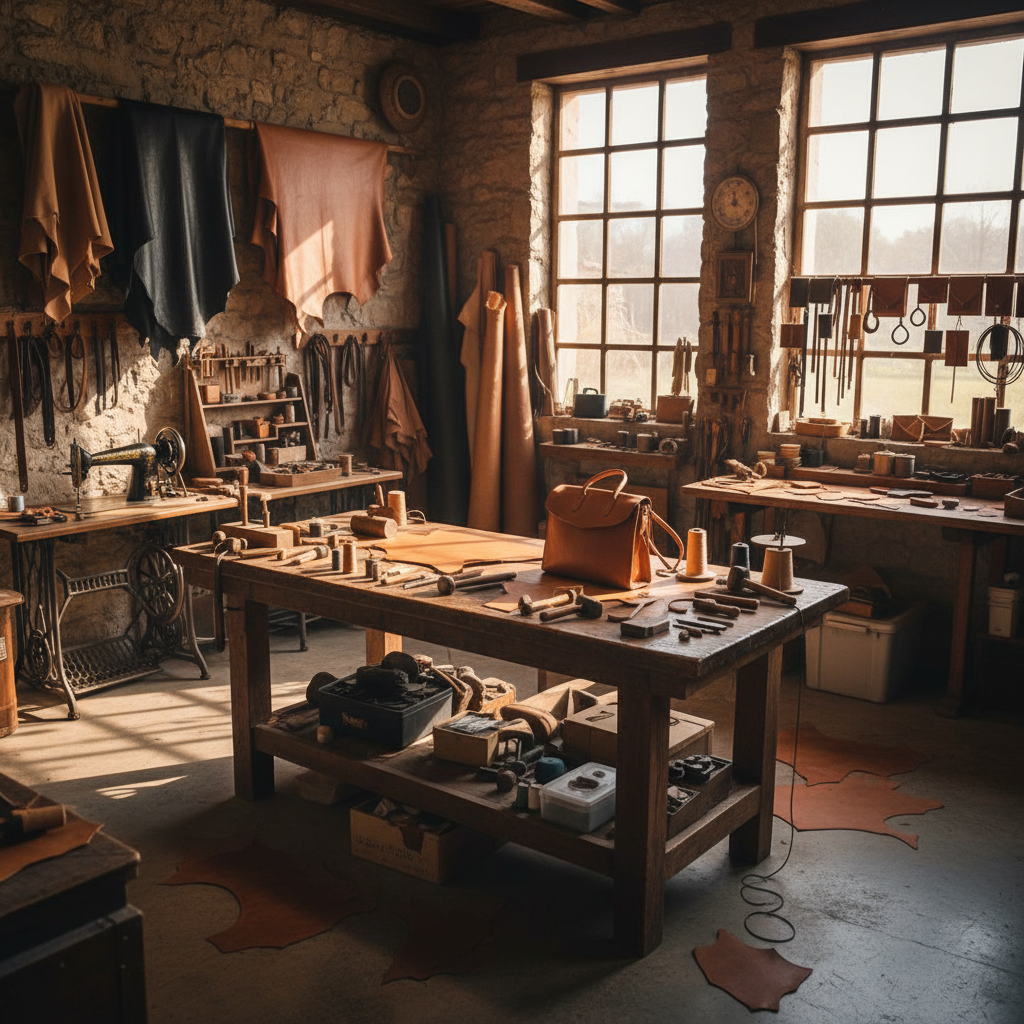 Leather craftsmanship detail